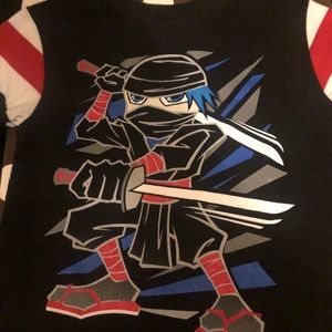 Ninja long sleeved black T-shirt for boys